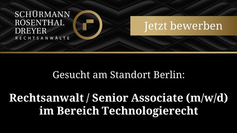 Rechtsanwalt / Senior Associate (m/w/d) IT-Recht