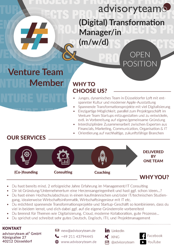 advisoryteam Transformation Manager (m/w/d)