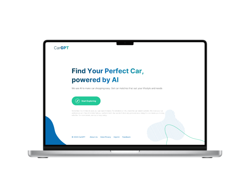 CarGPT Startscreen