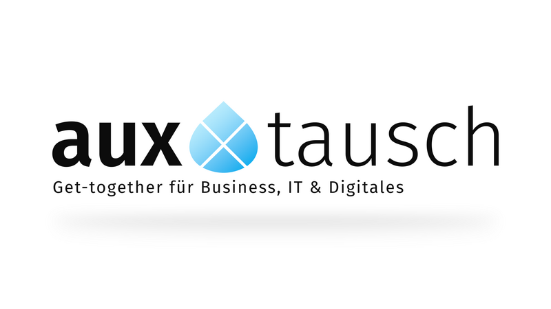 Logo aux.tausch – Get-together für Business, IT & Digitales
