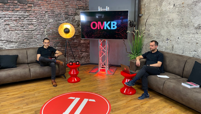 Das OMKB-Studio in Osnabrück mit den Think11-Moderatoren Mario Rose und Schahab Hosseiny