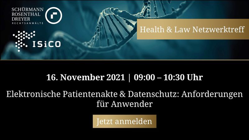 Health & Law Netzwerktreff zum Thema elektronische Patientenakte