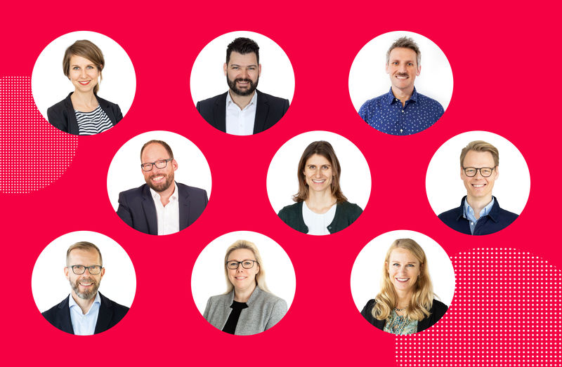 Das Führungsteam der Service Lines bei Namics.