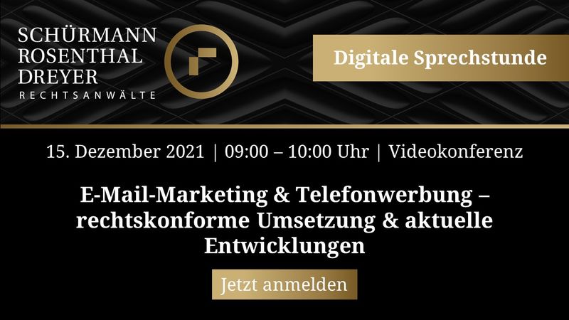 Sprechstunde zu E-Mail-Marketing und Telefonwerbung