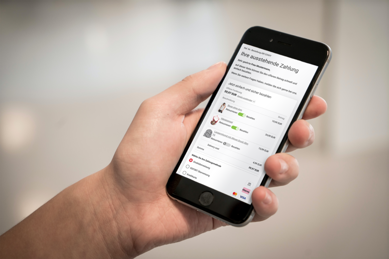 Das interaktive Retouren-Feature “Select&Pay” ergänzt die Online-Rechnung von collectAI 